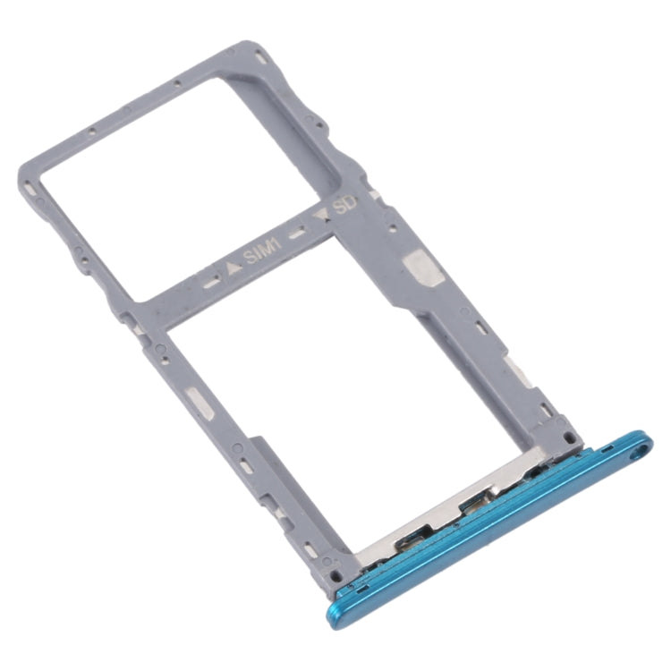 For Alcatel 3L 2020 Original SIM Card Tray + Micro SD Card Tray (Green) - Card Tray by buy2fix | Online Shopping UK | buy2fix