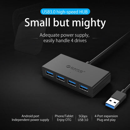 ORICO G11-H4-U3-100-BK 4 Ports USB 3.0 HUB - USB 3.0 HUB by ORICO | Online Shopping UK | buy2fix