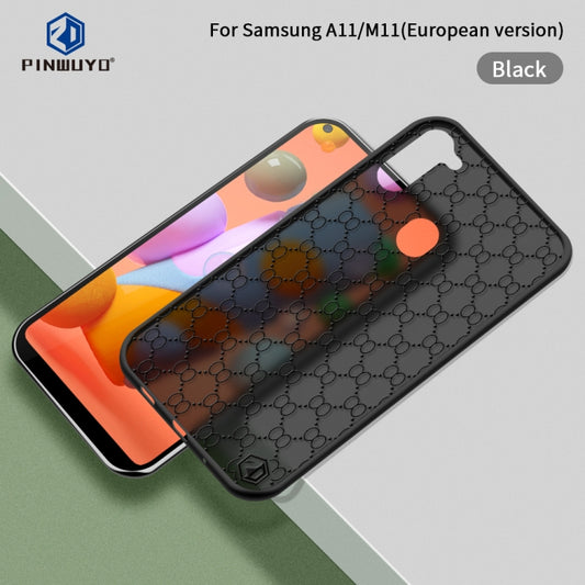 For Samsung Galaxy A11 / M11(EU) PINWUYO Series 2 Generation PC + TPU Waterproof and Anti-drop All-inclusive Protective Case(Black) - Galaxy Phone Cases by PINWUYO | Online Shopping UK | buy2fix