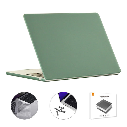 For MacBook Air 13.6 2022 A2681 US Version ENKAY 3 in 1 Matte Laptop Case with TPU Keyboard Film / Anti-dust Plugs (Dark Green) - MacBook Air Cases by ENKAY | Online Shopping UK | buy2fix