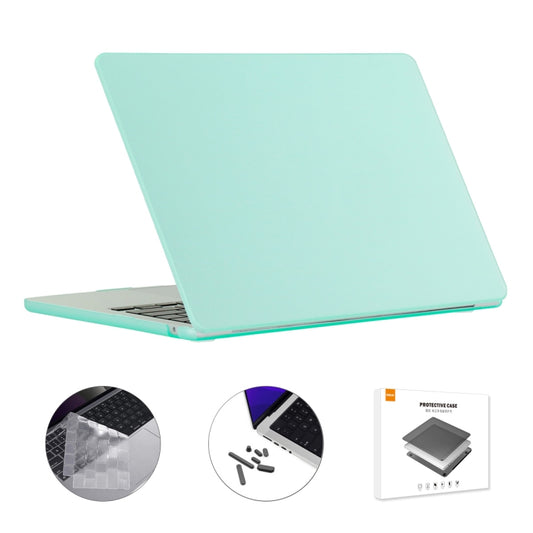 For MacBook Air 13.6 2022/2024 A2681 M2 / A3113 M3 US Version ENKAY 3 in 1 Matte Laptop Case with TPU Keyboard Film / Anti-dust Plugs (Green) - MacBook Air Cases by ENKAY | Online Shopping UK | buy2fix