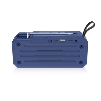 NewRixing NR4018FM TWS Portable Stereo Bluetooth Speaker, Support TF Card / FM / 3.5mm AUX / U Disk / Hands-free Call(Blue) - Mini Speaker by New Rixing | Online Shopping UK | buy2fix