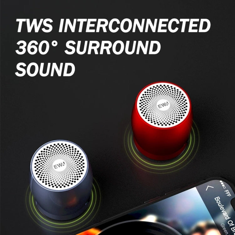 EWA A1 Portable TWS Bluetooth Wireless Speaker IPX5 Waterproof Support TF Card(Silver) - Mini Speaker by EWA | Online Shopping UK | buy2fix