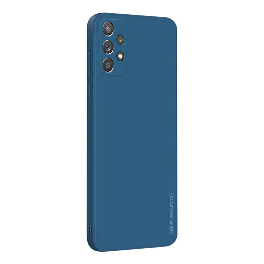 For Samsung Galaxy A52 4G/5G PINWUYO Touching Series Liquid Silicone TPU Shockproof Case(Blue) - Galaxy Phone Cases by PINWUYO | Online Shopping UK | buy2fix