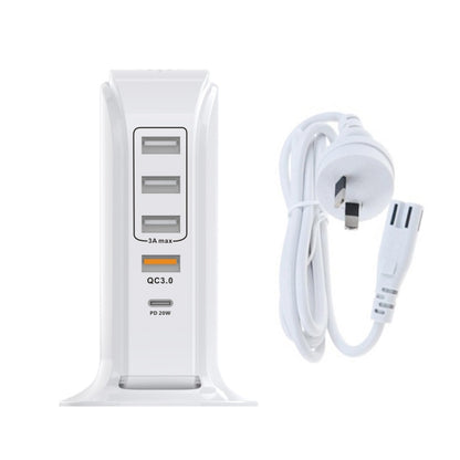 PD-36W PD3.0 + QC3.0 4-port USB Mobile Phone Charging Sailboat Multi Port Charger, AU Plug - Multifunction Charger by buy2fix | Online Shopping UK | buy2fix