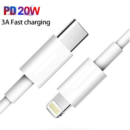 CS-20W Mini Portable PD3.0 + QC3.0 Dual Ports Fast Charger with 3A Type-C to 8 Pin Data Cable(EU Plug) - USB Charger by buy2fix | Online Shopping UK | buy2fix