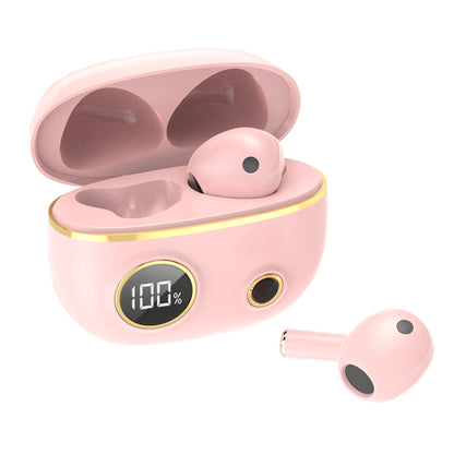 PRO100 TWS Bluetooth 5.2 Noise Canceling Waterproof Earphones 9D Stereo Sports Headphone with Charging Case(Pink) - Bluetooth Earphone by buy2fix | Online Shopping UK | buy2fix