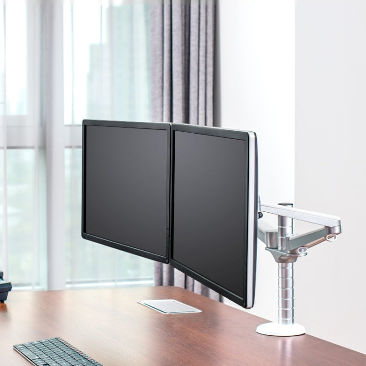 OA-4S Aluminum Double Arm Desktop Display Table Monitor Mount Stand - Computer & Networking by buy2fix | Online Shopping UK | buy2fix