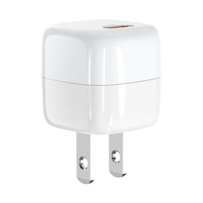 ENKAY APQ-011 Mini PD 20W USB-C / Type-C Port Fast Charger, US Plug(White) - Mobile Accessories by ENKAY | Online Shopping UK | buy2fix