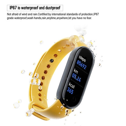 M7 0.96 inch Color Screen Smart Watch,Support Heart Rate Monitoring/Blood Pressure Monitoring(Yellow) - Smart Wear by buy2fix | Online Shopping UK | buy2fix