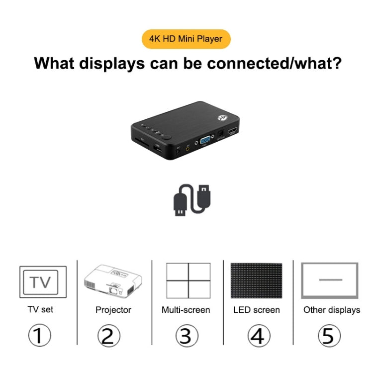 X16 4K Media Player Horizontal And Vertical Screen Video Advertising AD Player, Auto Looping Playback(US Plug) - Consumer Electronics by buy2fix | Online Shopping UK | buy2fix