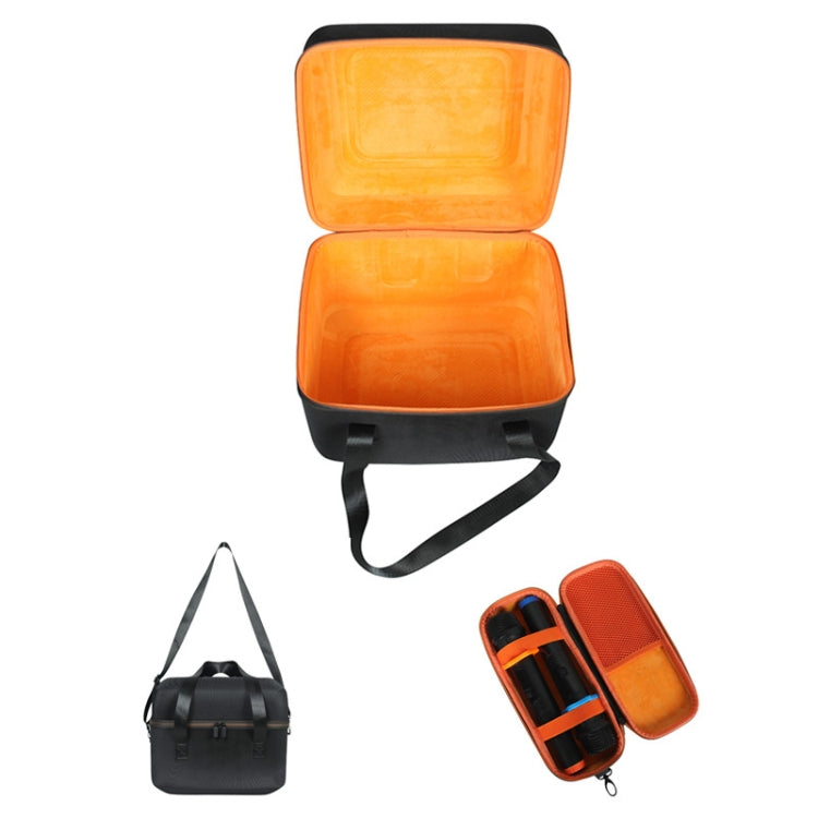 For JBL PartyBox Encore Essential Shockproof Portable Storage Bag with Microphone Bag(Black + Orange) - Protective Case by buy2fix | Online Shopping UK | buy2fix