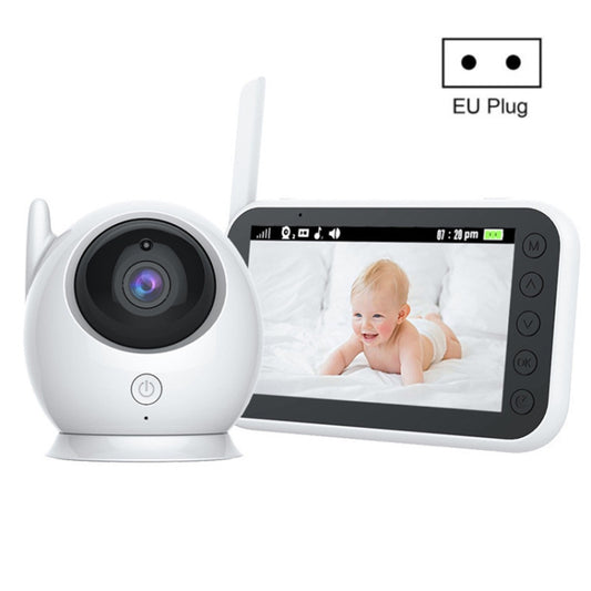 ABM100 4.3 inch Wireless Video Color Night Vision Baby Monitor 360-Degree Security Camera(EU Plug) - Security by buy2fix | Online Shopping UK | buy2fix