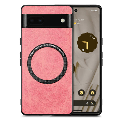 For Google Pixel 6A Solid Color Leather Phone Case(Pink) - Google Cases by buy2fix | Online Shopping UK | buy2fix