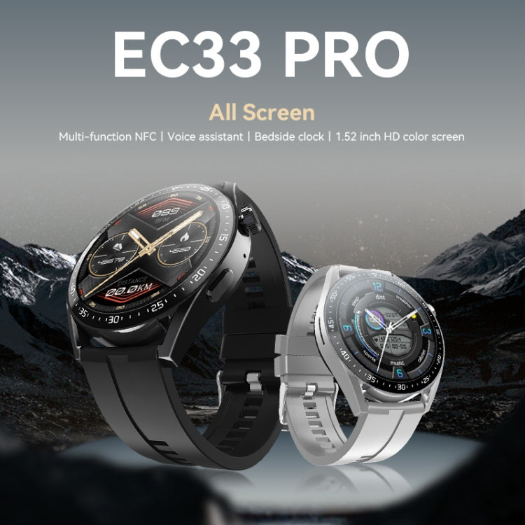 EC33 Pro 1.48 inch Color Screen Smart Watch,Support Heart Rate Monitoring / Blood Pressure Monitoring(Black) - Smart Wear by buy2fix | Online Shopping UK | buy2fix