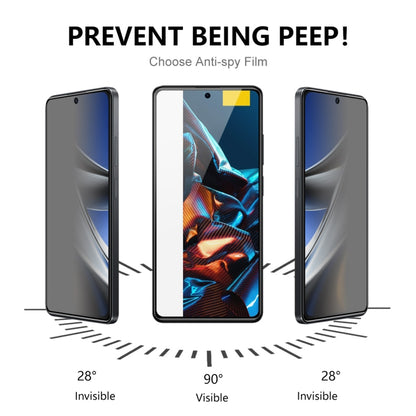 For Xiaomi Poco X5 Pro 5pcs ENKAY 28 Degree Anti-peeping Tempered Glass Full Screen Film -  by ENKAY | Online Shopping UK | buy2fix