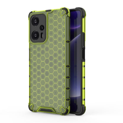 For Xiaomi Poco F5 Pro Shockproof Honeycomb Phone Case(Green) - Xiaomi Cases by buy2fix | Online Shopping UK | buy2fix
