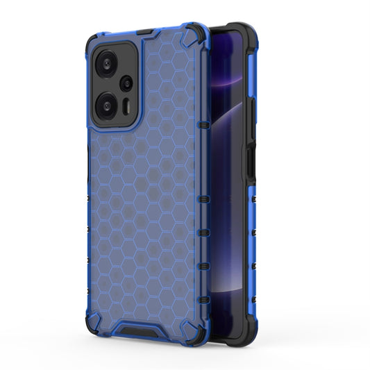 For Xiaomi Poco F5 Pro Shockproof Honeycomb Phone Case(Blue) - Xiaomi Cases by buy2fix | Online Shopping UK | buy2fix