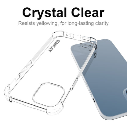 For iPhone 15 ENKAY Transparent TPU Shockproof Phone Case with Glass Film - iPhone 15 Cases by ENKAY | Online Shopping UK | buy2fix