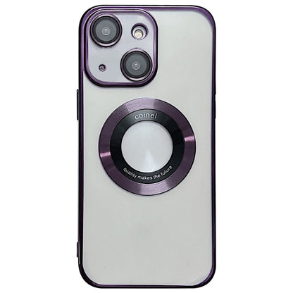 For iPhone 14 Magsafe Electroplating TPU Phone Case(Purple) - iPhone 14 Cases by buy2fix | Online Shopping UK | buy2fix