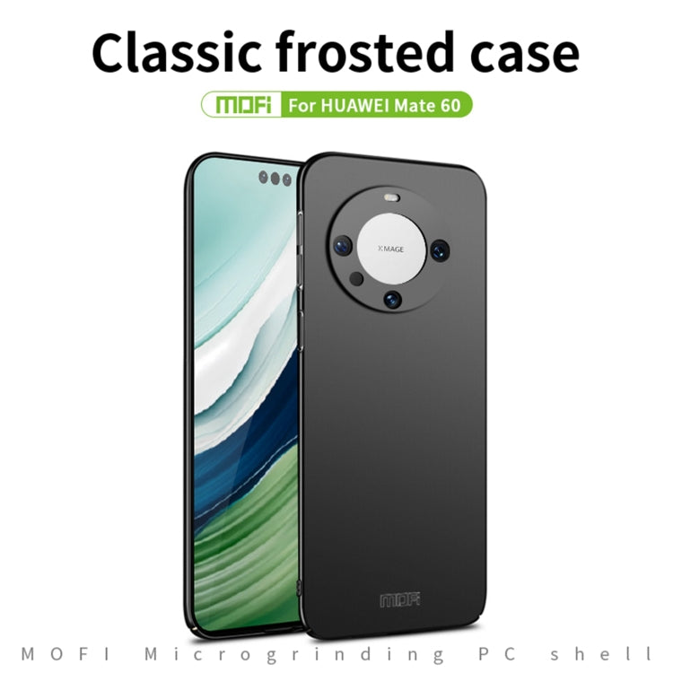 For Huawei Mate 60 MOFI Micro-Frosted PC Ultra-thin Hard Phone Case(Black) - Huawei Cases by MOFI | Online Shopping UK | buy2fix