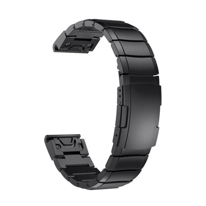 For Garmin Instinct 22mm Titanium Alloy Quick Release Watch Band(Black) - Watch Bands by buy2fix | Online Shopping UK | buy2fix