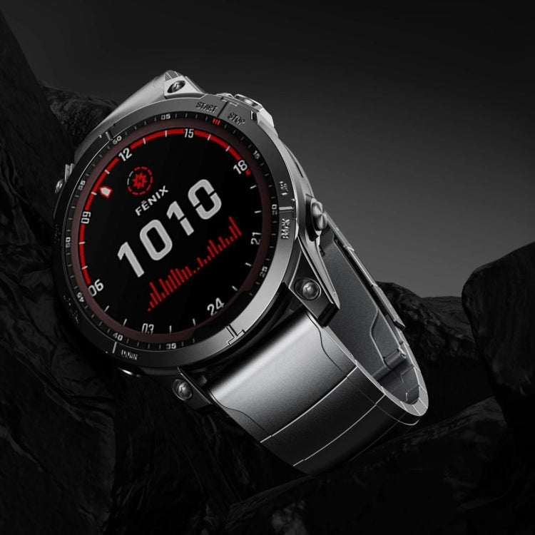 For Garmin Fenix 7 22mm Titanium Alloy Quick Release Watch Band(Black) - Watch Bands by buy2fix | Online Shopping UK | buy2fix