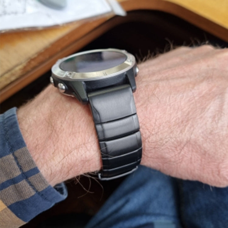 For Garmin Quatix 5 Sapphire 22mm Titanium Alloy Quick Release Watch Band(Black) - Watch Bands by buy2fix | Online Shopping UK | buy2fix