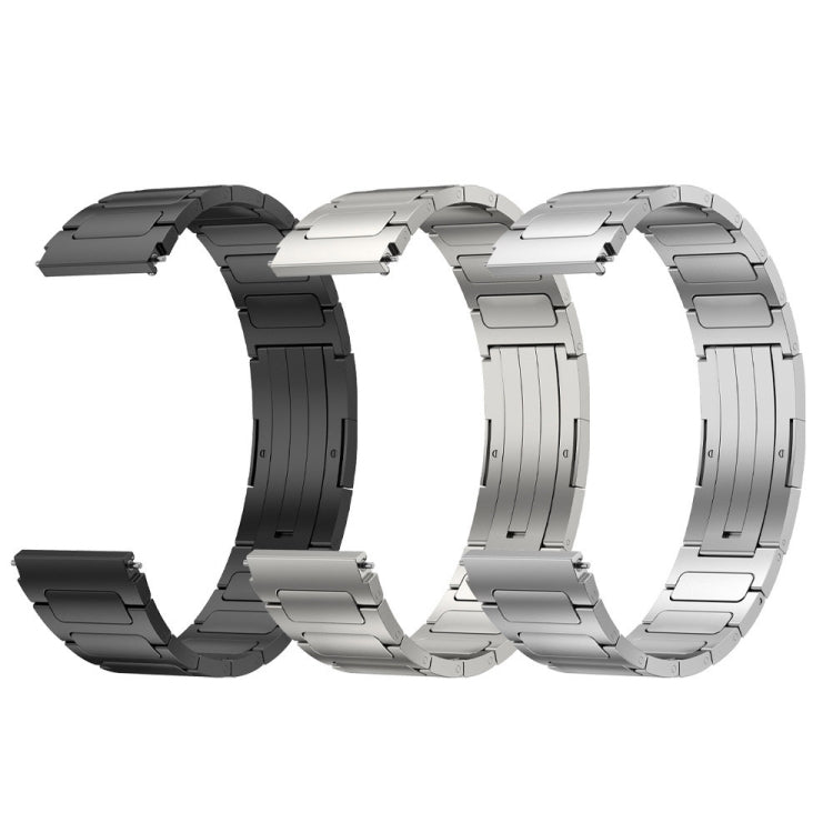 For Xiaomi Watch S1 Active 22mm I-Shaped Titanium Alloy Watch Band(Black) - Watch Bands by buy2fix | Online Shopping UK | buy2fix