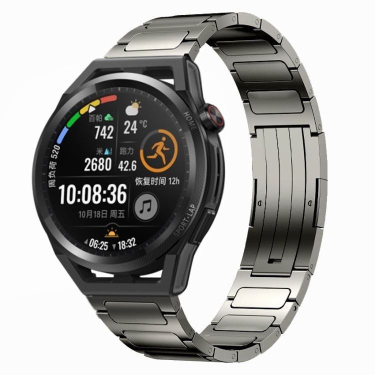 For Huawei Watch GT Runner 22mm I-Shaped Titanium Alloy Watch Band(Grey) - Watch Bands by buy2fix | Online Shopping UK | buy2fix