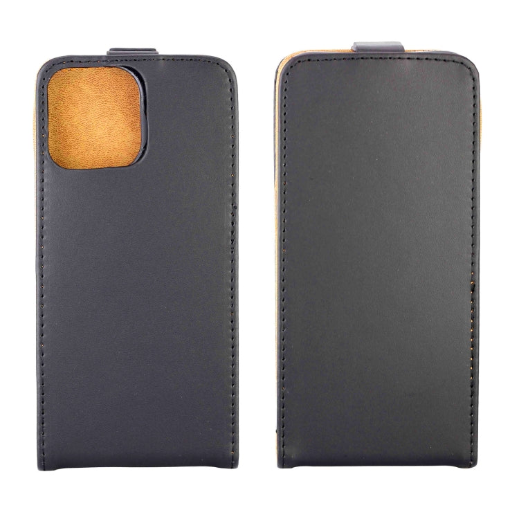 For iPhone 15 Pro Max Vertical Flip Leather Phone Case with Card Slot(Black) - iPhone 15 Pro Max Cases by buy2fix | Online Shopping UK | buy2fix