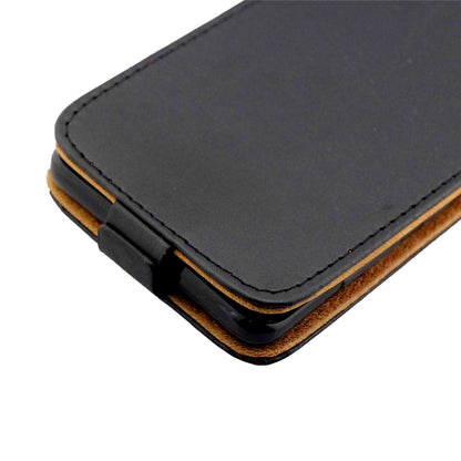 For iPhone 15 Pro Max Vertical Flip Leather Phone Case with Card Slot(Black) - iPhone 15 Pro Max Cases by buy2fix | Online Shopping UK | buy2fix