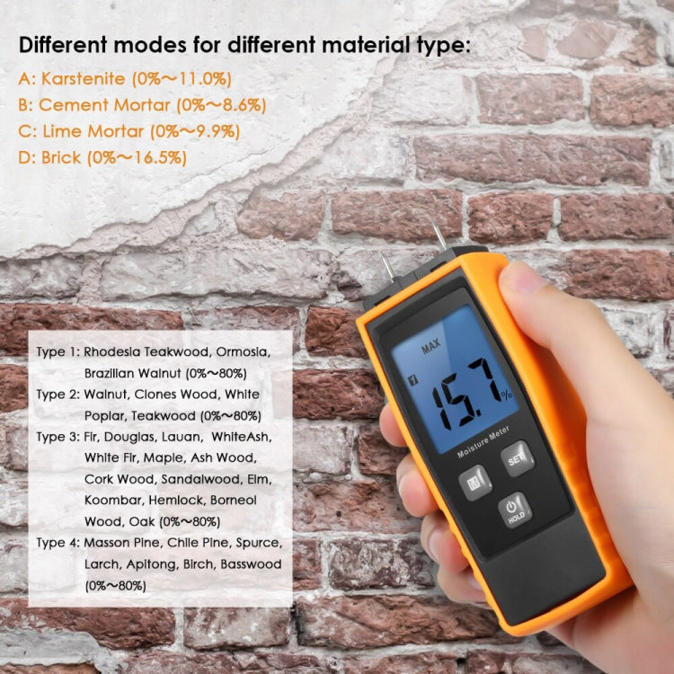 RZ660 Professional Wood Moisture Humidity Meter Digital Tester - Consumer Electronics by buy2fix | Online Shopping UK | buy2fix