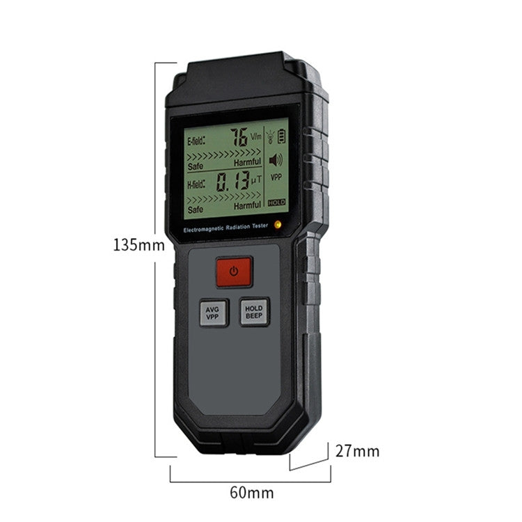 RZ825 Electromagnetic Radiation Tester Portable Digital Liquid Crystal Electromagnetic Field EMF Meter Measuring Instrument For Computer Mobile Phone - Radiation Detector by buy2fix | Online Shopping UK | buy2fix