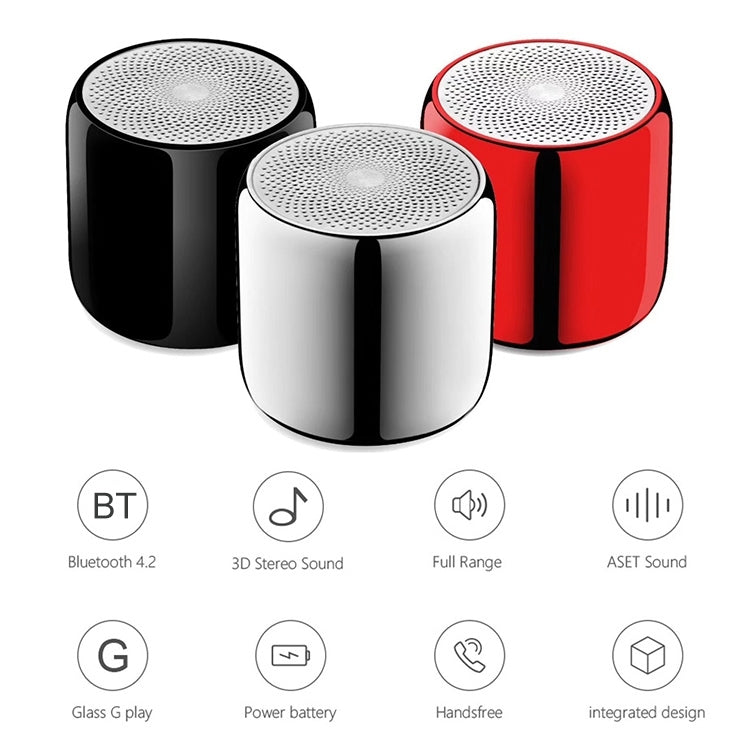 M1 Mini Bluetooth Subwoofer Speaker Portable Aluminium Alloy Wireless TWS Bluetooth, Support Handfree Call(Ceramic Black) - Mini Speaker by buy2fix | Online Shopping UK | buy2fix