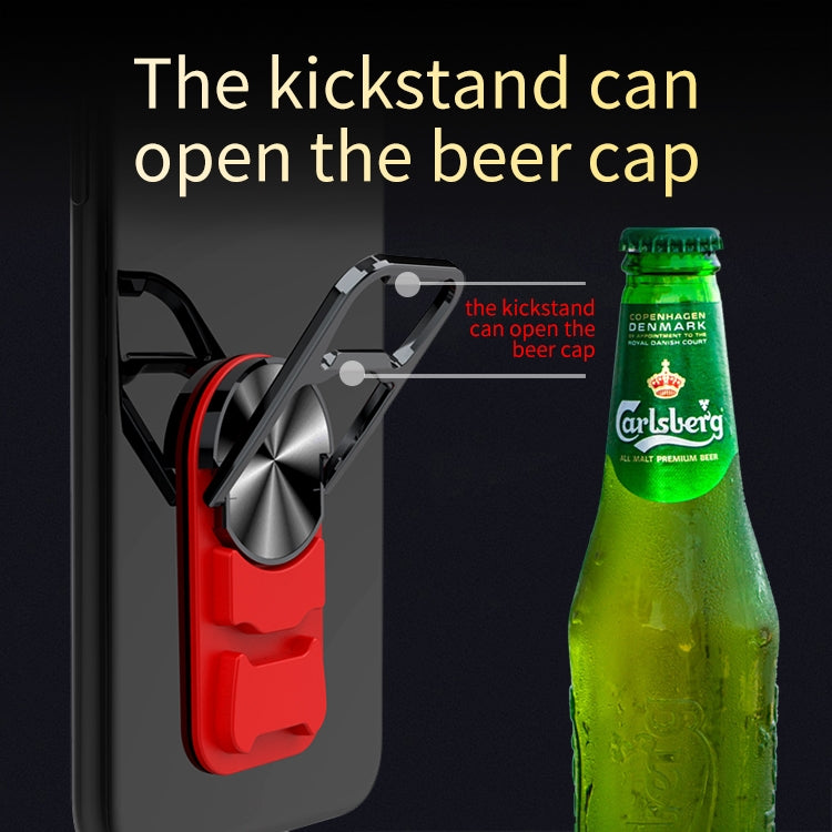 Car Desktop Stand Magnetic Rotating Metal Holder with Beer Opener(Black) - Ring Holder by buy2fix | Online Shopping UK | buy2fix