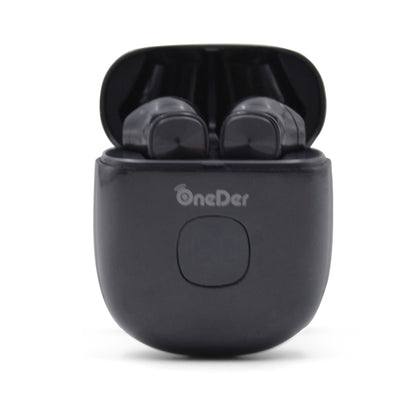 Oneder W16 TWS Bluetooth 5.0 Wireless Bluetooth Earphone with Charging Box, Support HD Call & LED Display Battery(Black) - TWS Earphone by OneDer | Online Shopping UK | buy2fix