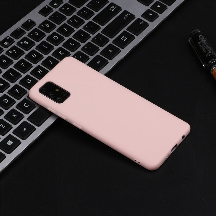 For Galaxy A51 Frosted Candy-Colored Ultra-thin TPU Phone Case(Pink) - Samsung Accessories by buy2fix | Online Shopping UK | buy2fix