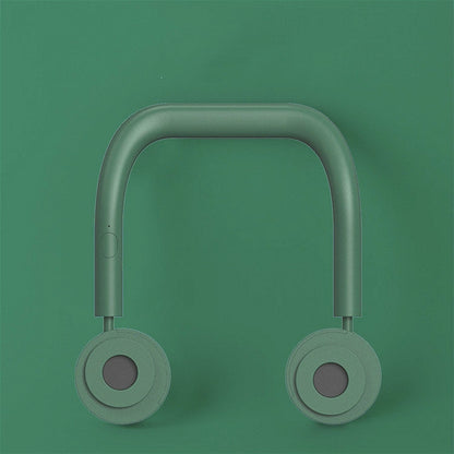 USB Charging Fan Portable Mini Hanging Neck Fan(Dark Green) - Consumer Electronics by buy2fix | Online Shopping UK | buy2fix