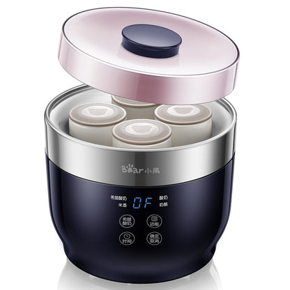 Bear SNJ-C10T1 Fully Automatic Ceramic Yogurt Cup Rice Wine Cheese Machine Yogurt Machine, Glass Liner + Split Cup(CN Plug) - Home & Garden by buy2fix | Online Shopping UK | buy2fix