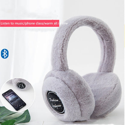 Bluetooth Earmuffs Winter Plush Windproof Men And Women Ear Cover(White) - Smart Wear by buy2fix | Online Shopping UK | buy2fix