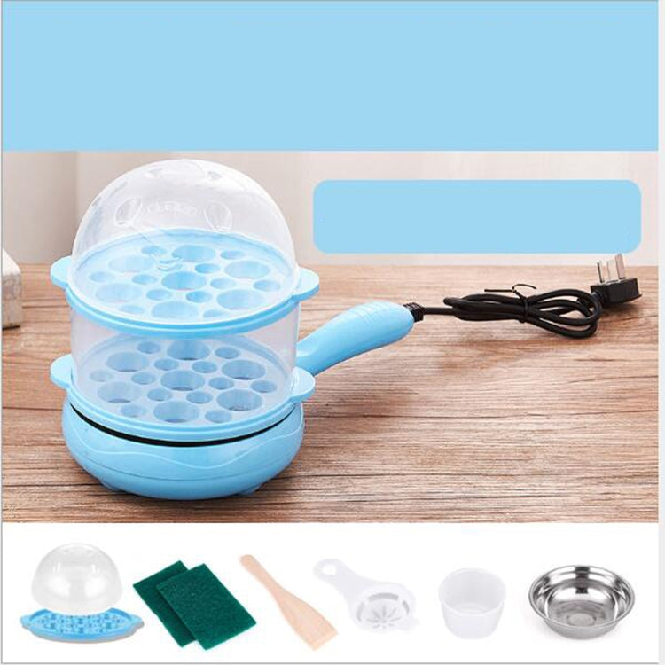 Multifunction Mini  Non-Stick Frying Pan Boiler Steamer Cooker Poached Eggpot(Blue double storey package) - Home & Garden by buy2fix | Online Shopping UK | buy2fix