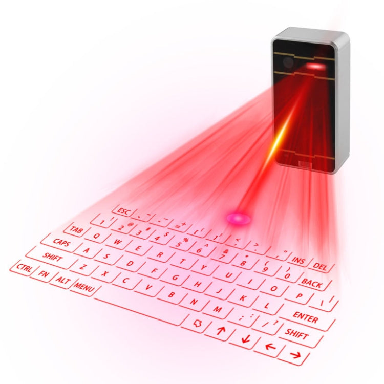 JHP-Best Portable Virtual Lasers Keyboard Mouse Wireless Bluetooth Lasers Projection Speaker(Silver) - Laser Keyboard by buy2fix | Online Shopping UK | buy2fix