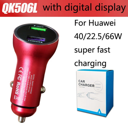 QIAKEY QK506L Dual Ports Fast Charge Car Charger(Red) - Car Charger by QIAKEY | Online Shopping UK | buy2fix