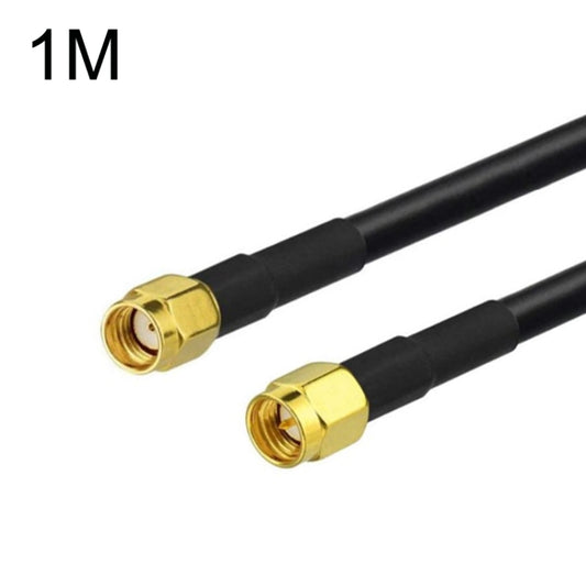 SMA Male To RP-SMA Male RG58 Coaxial Adapter Cable, Cable Length:1m - Connectors by buy2fix | Online Shopping UK | buy2fix