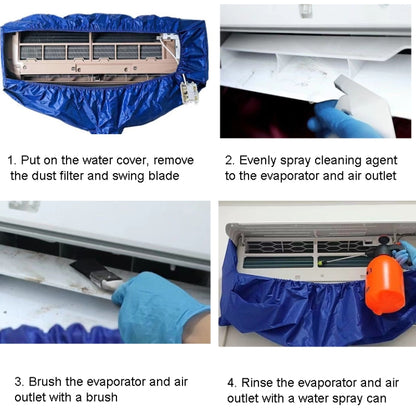 2-3P Air Conditioner Cleaning Cover With Drain Outlet, Configuration: Cover + Protective Wall Cloth - Air Conditioning & Parts by buy2fix | Online Shopping UK | buy2fix