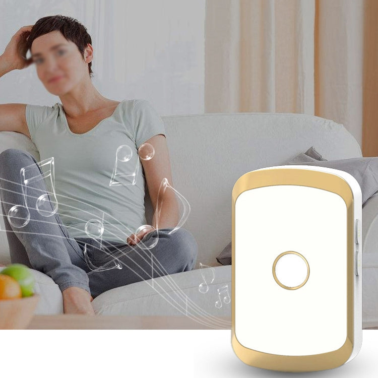 CACAZI A20 Smart Home Wireless Doorbell Digital Music Remote Control Waterproof Doorbell, Style:UK Plug(Golden) - Security by buy2fix | Online Shopping UK | buy2fix