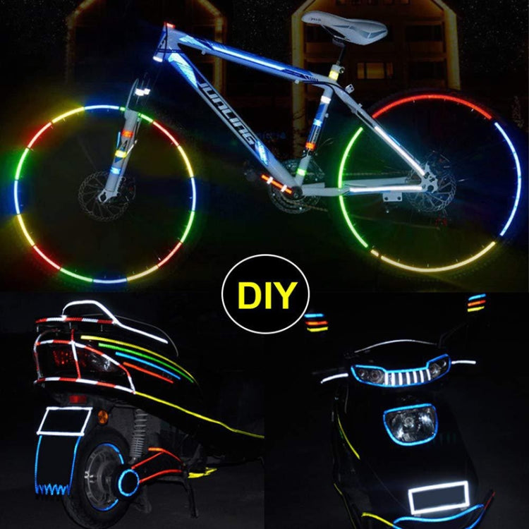 10 Rolls Bicycle Mountain Bike Motorcycle Sticker Car Contour Reflective Sticker Night Riding Reflective Sticker 1 x 800cm(Blue) - Decorative Accessories by buy2fix | Online Shopping UK | buy2fix