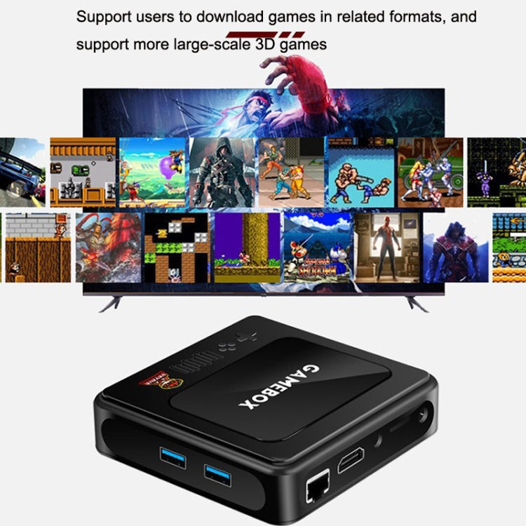 GD10 64G Built-In 30000+ Games Dual System Set-Top Box 3D Home 4K HD  TV Game Console Box UK Plug(Black) - Pocket Console by buy2fix | Online Shopping UK | buy2fix
