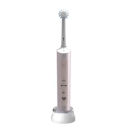 Wireless Rechargeable Waterproof Electric Toothbrush Rotary Brush Head(Pink) - Toothbrushes by buy2fix | Online Shopping UK | buy2fix